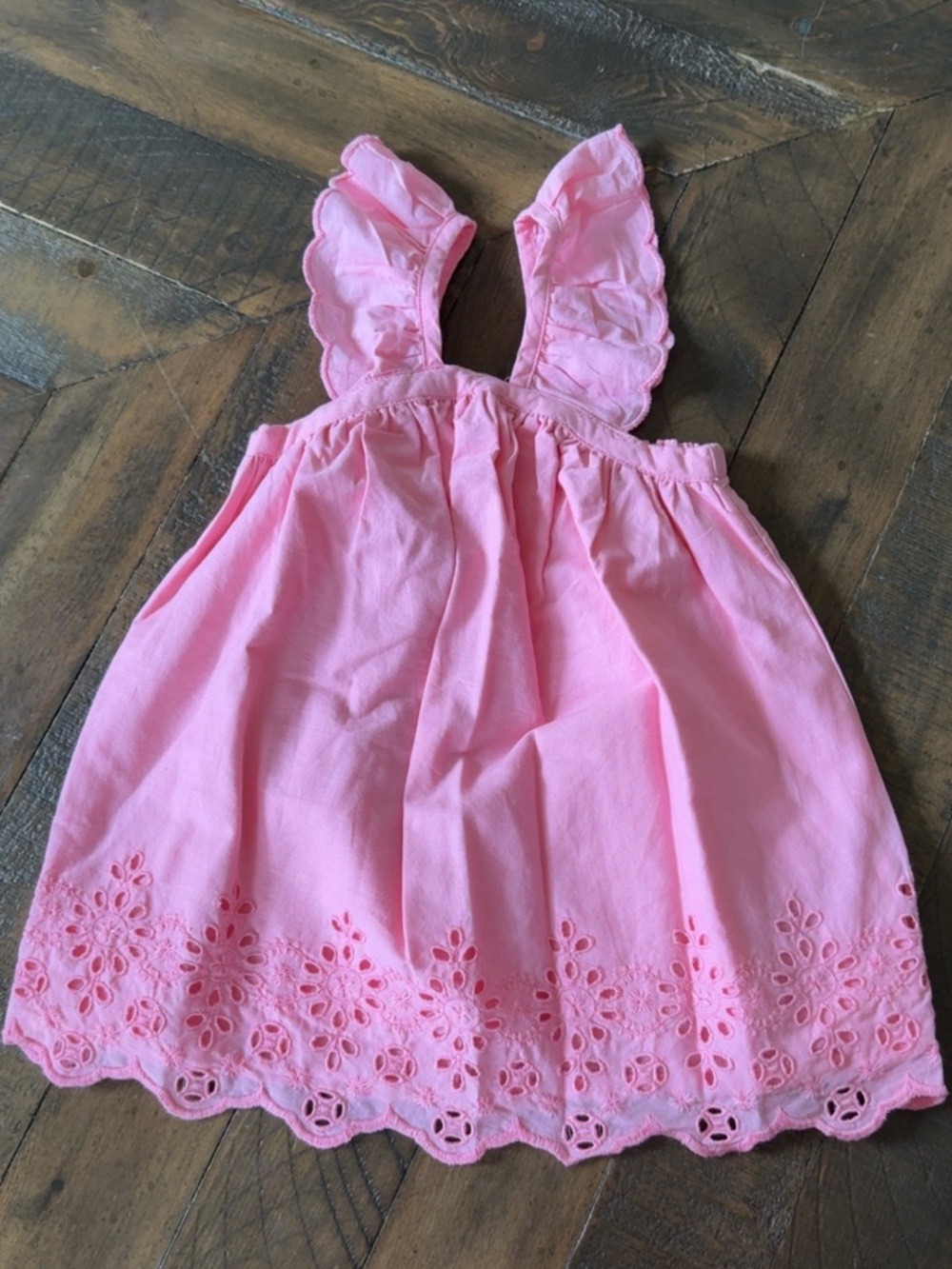 GAP Baby Pink Eyelet Ruffle-Strap Sundress NWOT